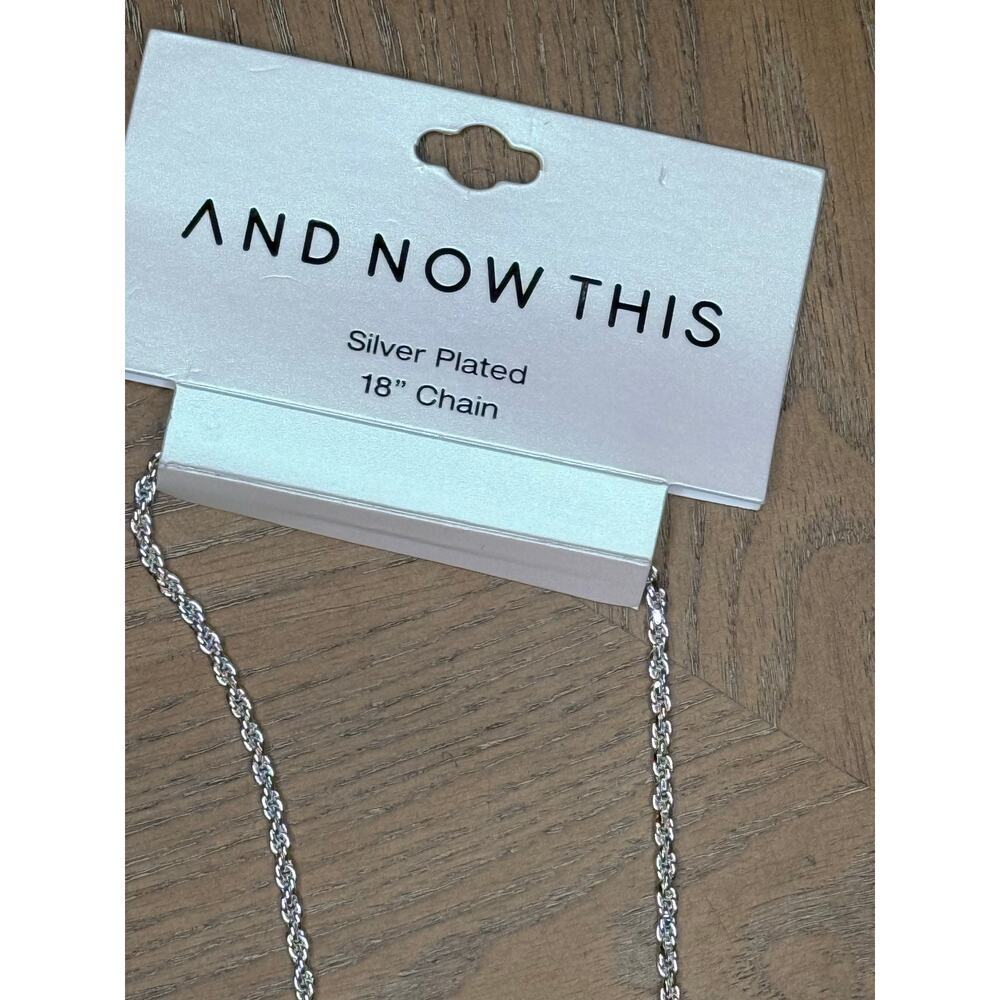 And Now This Silver Plated Rope Chain Necklace 18” - Picture 5 of 5
